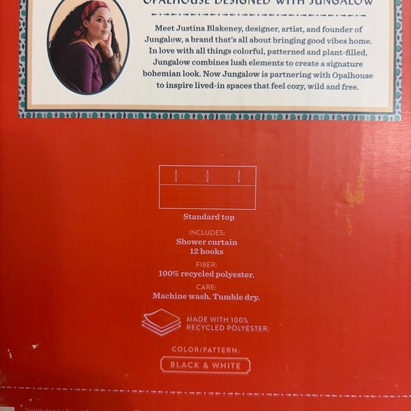 opalhouse jungalow New! Shower Courtain No Hooks - Picture 6 of 7